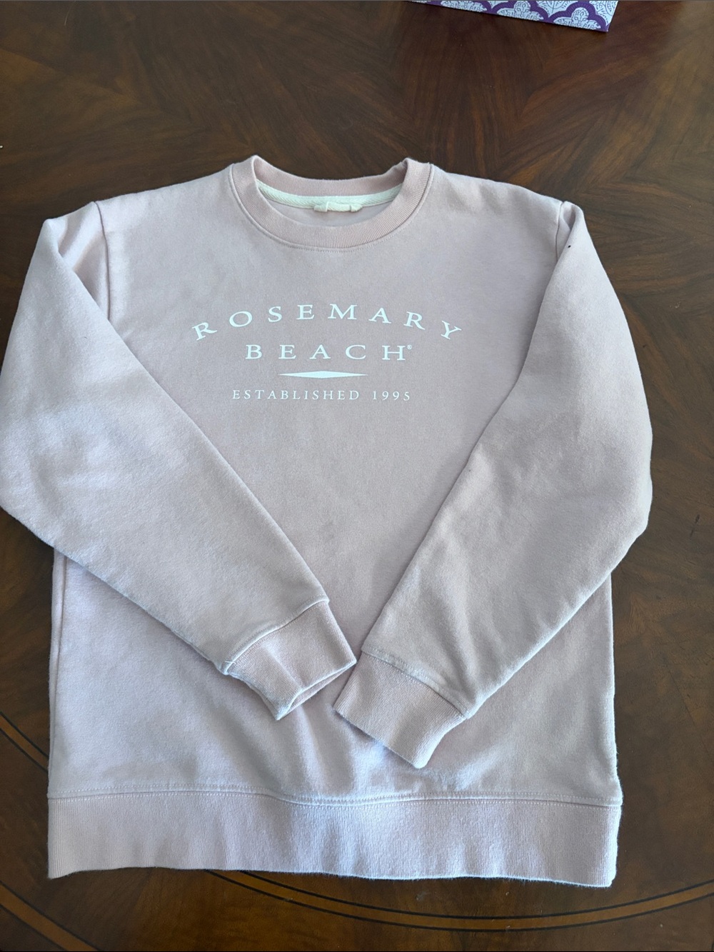 Rosemary Beach Kids' Crewneck Sweatshirt in Light Mauve